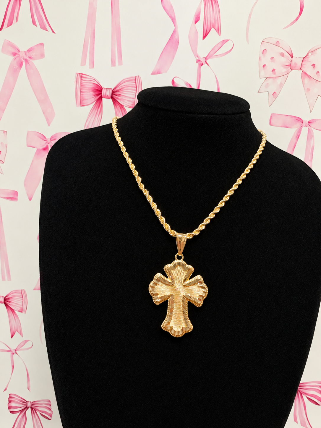luxe cross necklace