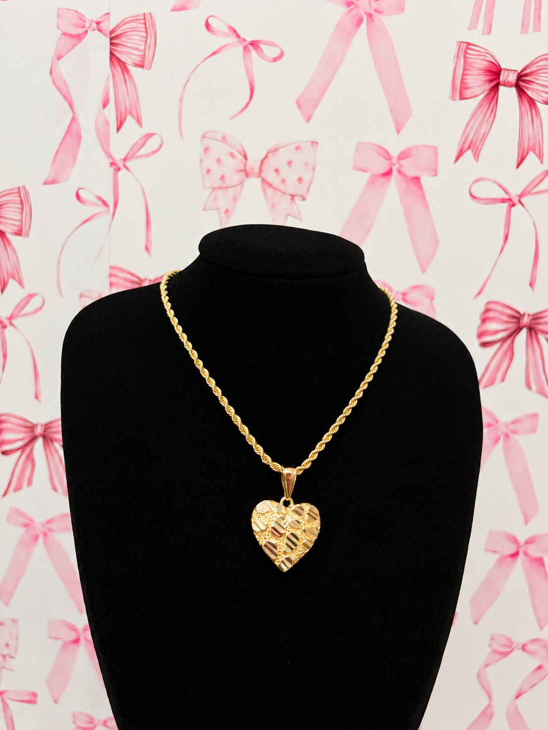 nugget heart necklace