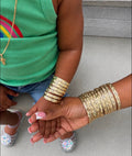 90s style bangle stack